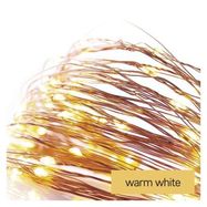 LED Christmas nano chain, copper, 10 m, outdoor and indoor, warm white, timer, EMOS