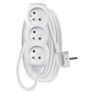 Extension Cord 3 m / 3 sockets / white / PVC / 1 mm2, EMOS