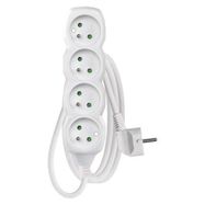 Extension Cord 1.5 m / 4 sockets / white / PVC / 1 mm2, EMOS