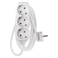 Extension Cord 1.5 m / 3 sockets / white / PVC / 1 mm2, EMOS