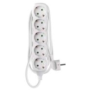 Extension Cord 1.5 m / 5 sockets / white / PVC / 1 mm2, EMOS