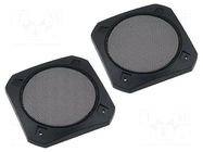 Loudspeaker grille; 100mm; metal; 2pcs. PER.PIC.