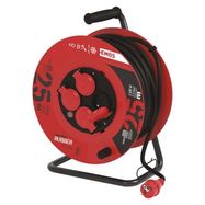 Rubber Extension Cord Reel – 4 sockets, 25m, 1.5mm2, EMOS