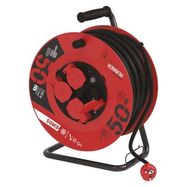 Rubber Extension Cord Reel – 4 sockets, 50m, 1.5mm2, EMOS