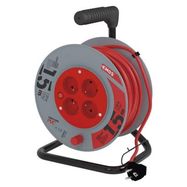 PVC Extension Cord Reel – 4 sockets, 15m, 1mm2, EMOS