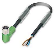 SENSOR CABLE, 4POS, M8 R/A SOCKET, 10M