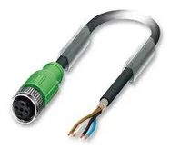 SENSOR CABLE, 4POS, M12 SOCKET, 10M