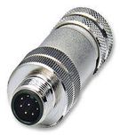 SENSOR/ACTUATOR PLUG, M12, 8POS