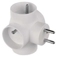 Multiple Socket 4× round, white, EMOS