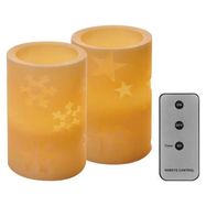 LED decoration – 2× wax candle, 12.5 cm, 2× AA, controller, timer, EMOS