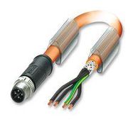 SENSOR LEAD, M12 PLUG, 4POS, ORANGE