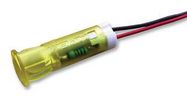 INDICATOR, LED PANEL MNT, 8MM, YELLOW