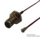RF COAXIAL CABLE, RED, IP67 SMA, 100MM