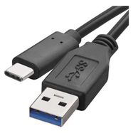 USB cable 3.0 A/Male - 3.1 C/Male 1m black Quick charge, EMOS