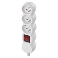 Power Strip without cable 3 sockets with switch, white, EMOS