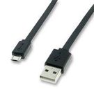 CABLE, USB 2.0 A-MICRO B PLUG, 1M, BLK