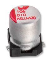 CAPACITOR, 10UF, 16VDC, ALUM ELECT, SMD