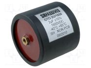 Capacitor: polypropylene; 2uF; Ø70x55mm; ±10%; 1.6kVDC; 750VAC SR PASSIVES