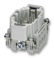 RECTANGULAR MALE INSERT, 6POS, SCREW