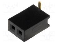 Socket; pin strips; female; PIN: 2; straight; 1.27mm; SMT; 1x2; 1A CONNFLY