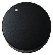 ROUND KNURLED KNOB W/LINE IND, 35MM, BLK