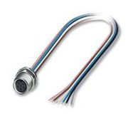 SENSOR CORD, 6P, M8 RCPT-FREE END, 0.5M