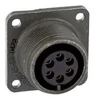 CIRCULAR CONNECTOR, RCPT, 25-61, JAM NUT