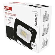 LED floodlight SIMPO 10 W, black, neutral white, EMOS