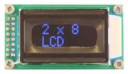LCD, ALPHA-NUM, 8 X 2, BLUE