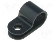 Fixing clamp; Cable P-clips; ØBundle : 8mm; W: 10mm; polyamide HELLERMANNTYTON