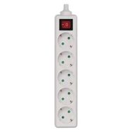 Power Strip without cable 5 sockets + Switch SCHUKO, EMOS