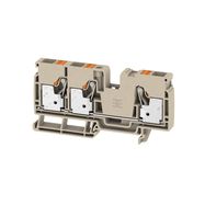 Feed-through terminal block, PUSH IN, 10 mm², 1000 V, 57 A, Number of connections: 3 Weidmuller