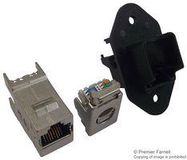 MODULAR CONN, 45 DEG RJ45 JACK, 8P8C