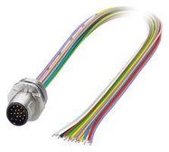 SENSOR CORD, 17P, M12 PLUG-FREE END