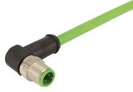 SENSOR CORD, 4P, M12 PLUG-FREE END, 1M