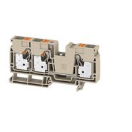 Feed-through terminal block, PUSH IN, 16 mm², 1000 V, 76 A, Number of connections: 3 Weidmuller