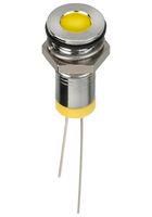 LED INDICATOR, PANEL, 8MM, YELLOW, 2VDC