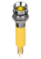 LED INDICATOR, PANEL, 8MM, YELLOW, 12VDC