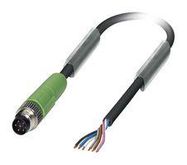 SENSOR CORD, 6P, M8 PLUG-FREE END, 3M