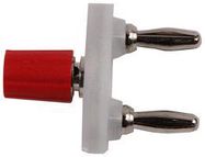 DOUBLE BANANA PLUG W/ BINDING POST, RED