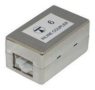 INLINE COUPLER, RJ45, JACK, 8P8C, CAT6