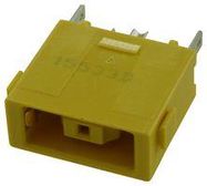 DC POWER JACK, 7A, 25VDC, YELLOW