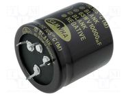 Capacitor: electrolytic; SNAP-IN; 10000uF; 63VDC; Ø40x40mm; ±20% SAMWHA