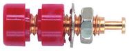 PANEL MOUNT PIN TIP JACK, 1.5KV, 5A, RED