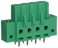 TERMINAL BLOCK, SOCKET, 4POS, R/A, TH