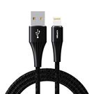 USB to Lightning cable Vipfan A01, 3A, 1.2m, braided (black)., Vipfan