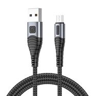 USB to Micro USB cable VFAN X10, 3A, 1.2m, braided (black), Vipfan