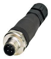 SENSOR CONNECTOR, M12, PLUG, 4POS