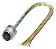 SENSOR CORD, 8P, M12 RCPT-FREE END, 0.5M