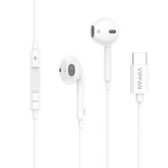 Wired in-ear headphones Vipfan M14, USB-C, 1.1m (white), Vipfan